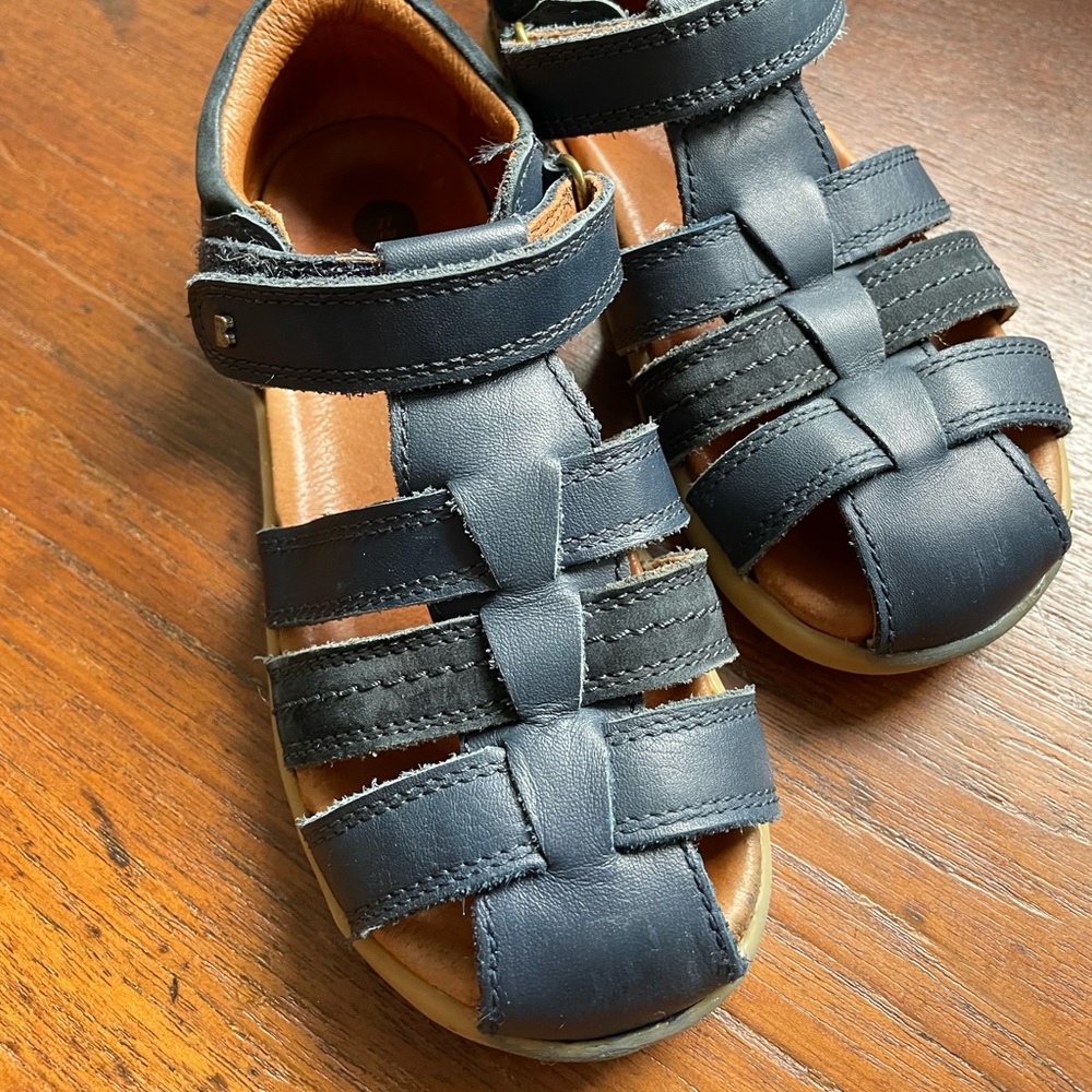 Bobux leather navy boys sandals 27